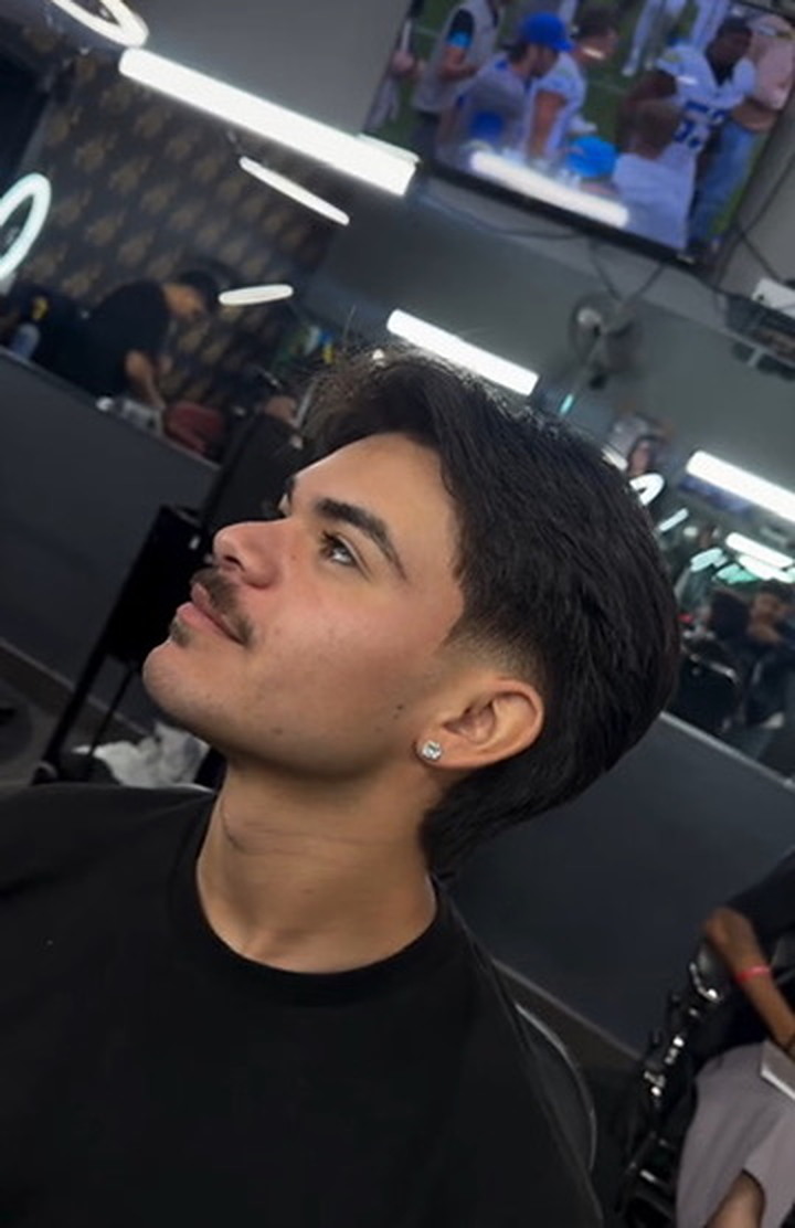 Classic taper and mustache